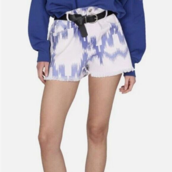 ISABEL MARANT ETOILE LESIAO SHORTS, BLUE size 38 - Picture 3 of 14